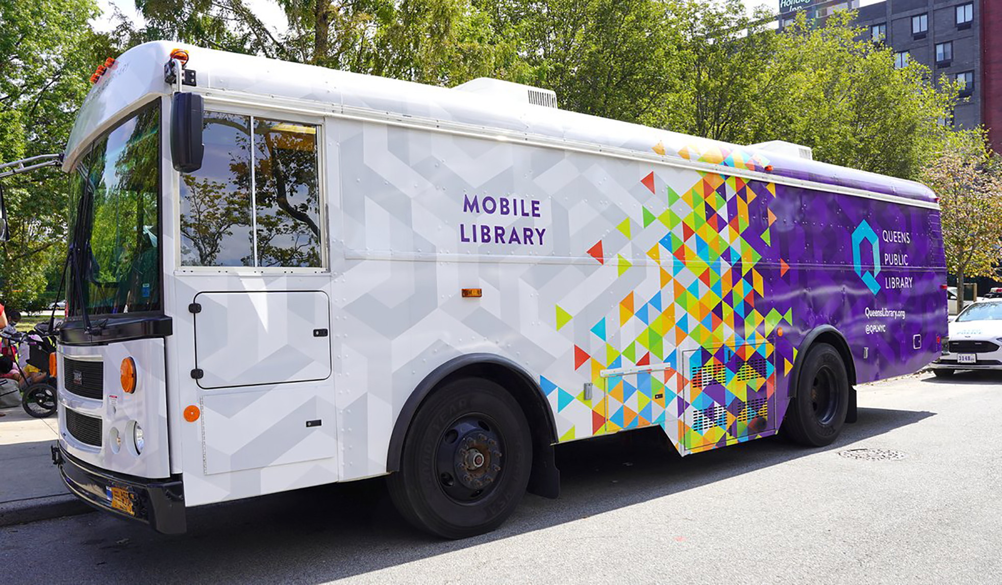We are touring Queens with the Mobile Library throughout the month of April!