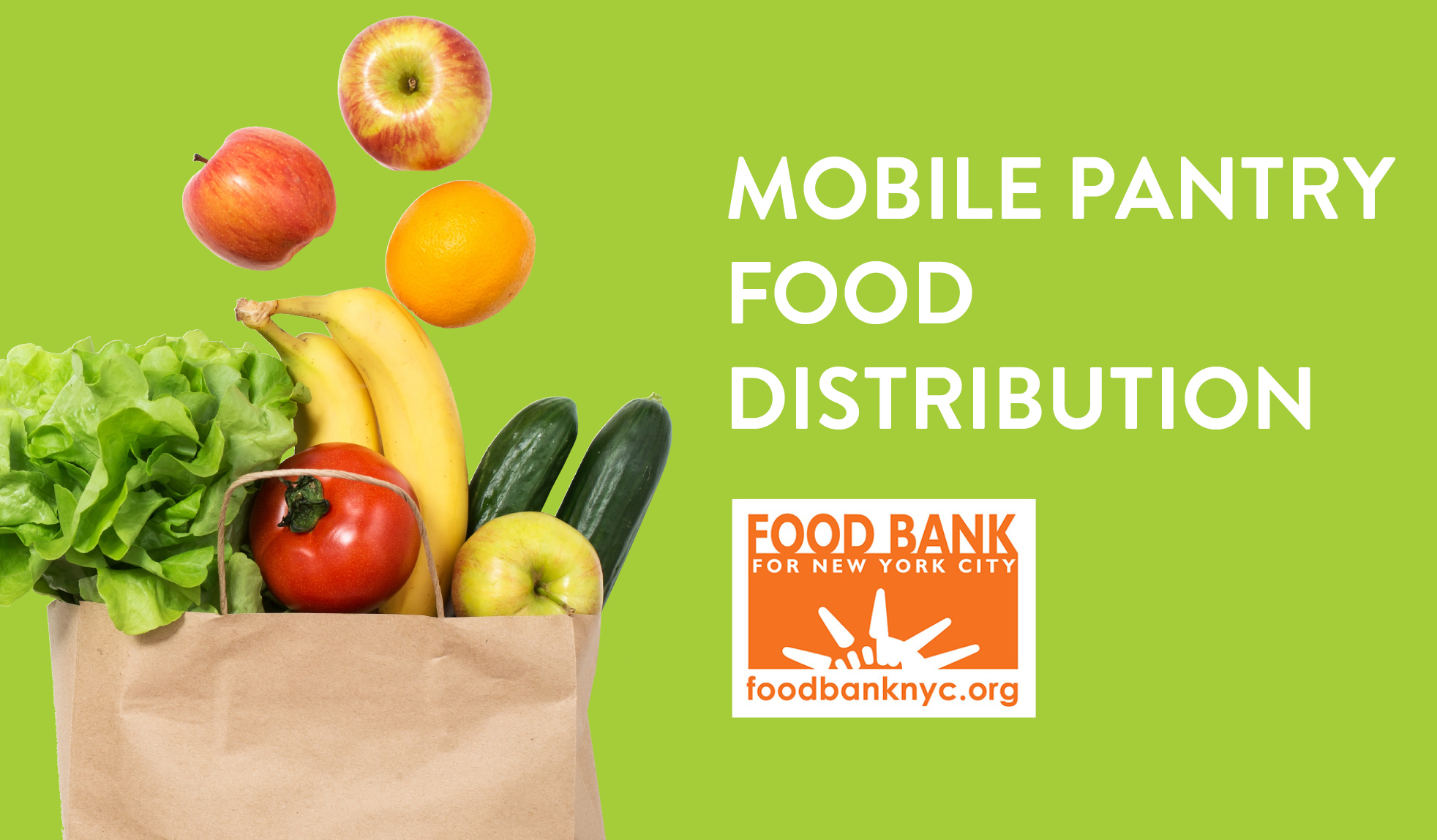 Join QPL and Food Bank for NYC for monthly food distributions at Rochdale Village and St. Albans.