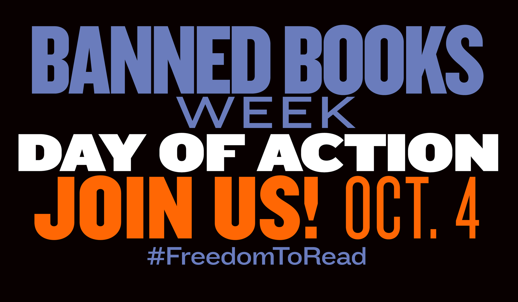 On October 4, New York City’s libraries invite you to join us on social media to protect the #FreedomToRead!