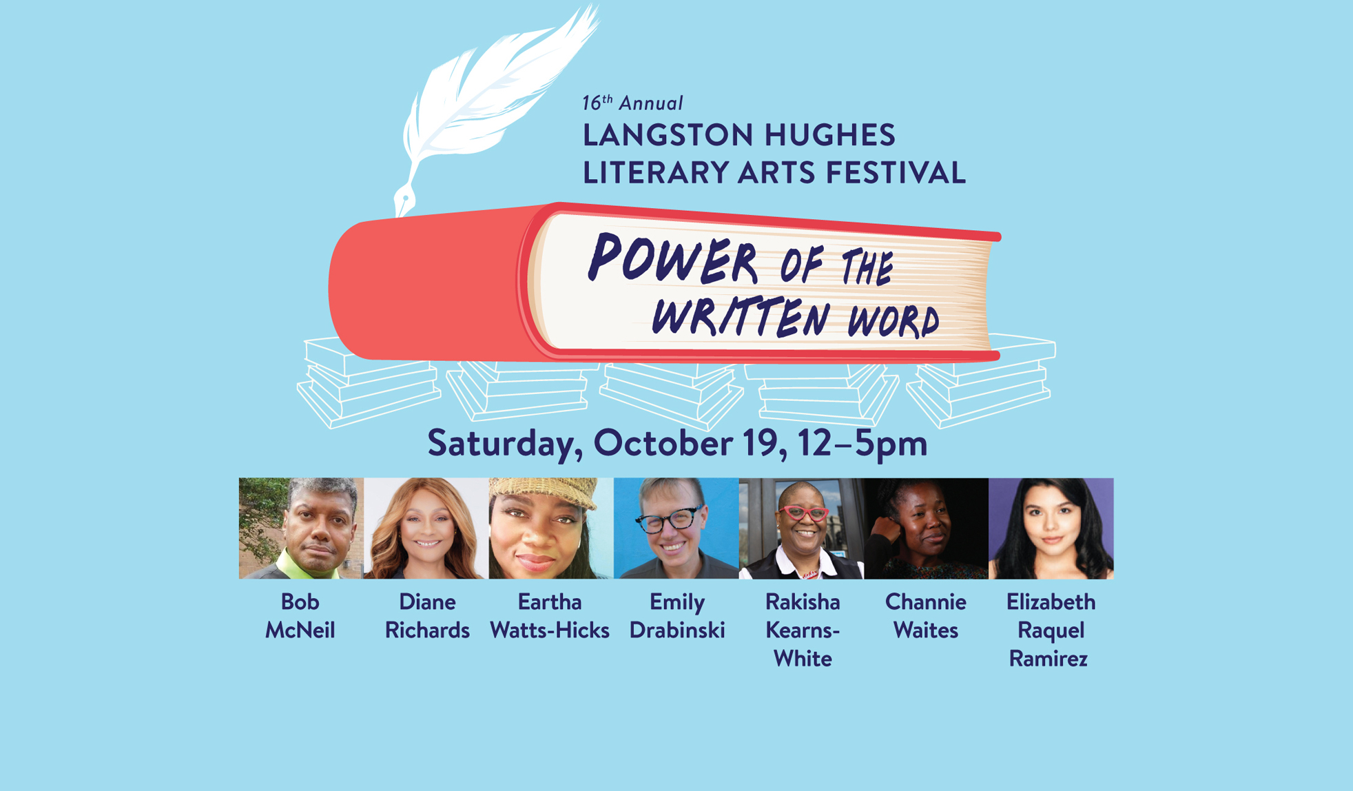 Join us at Langston Hughes Library on Saturday, October 19 for author talks, readings and performances!